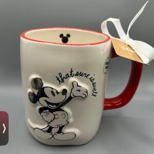 Rae Dunn Disney Retro Mickey Mouse THAT SURE IS SWELL Double Sided Mug BRAND NEW